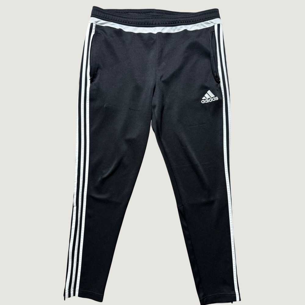 Adidas Tiro 15 Training Pants Mens Black White Climacool Soccer Joggers Tapered